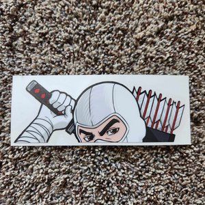 G.I. Joe Storm Shadow Decal Sticker (Approx 6" wide) Bam Box exclusive